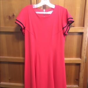 Bell Sleeve Fit and Flare Midi Dress